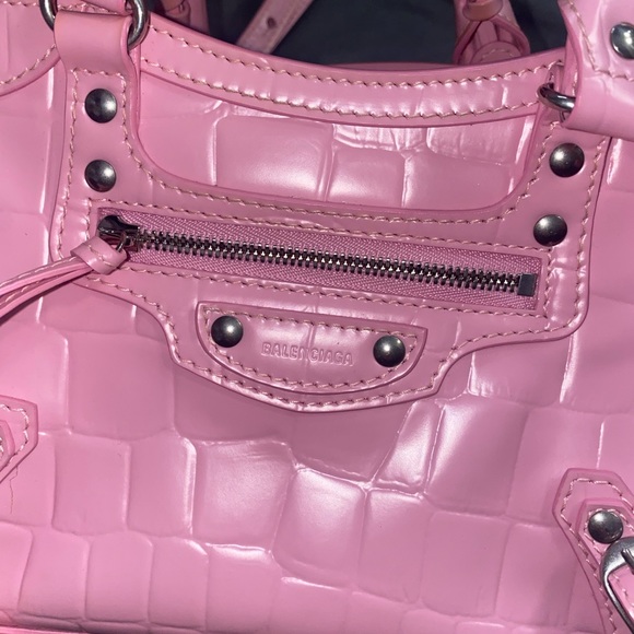 Balenciaga- Neo classic city bag crocodile embossed leather mini - Picture 8 of 14